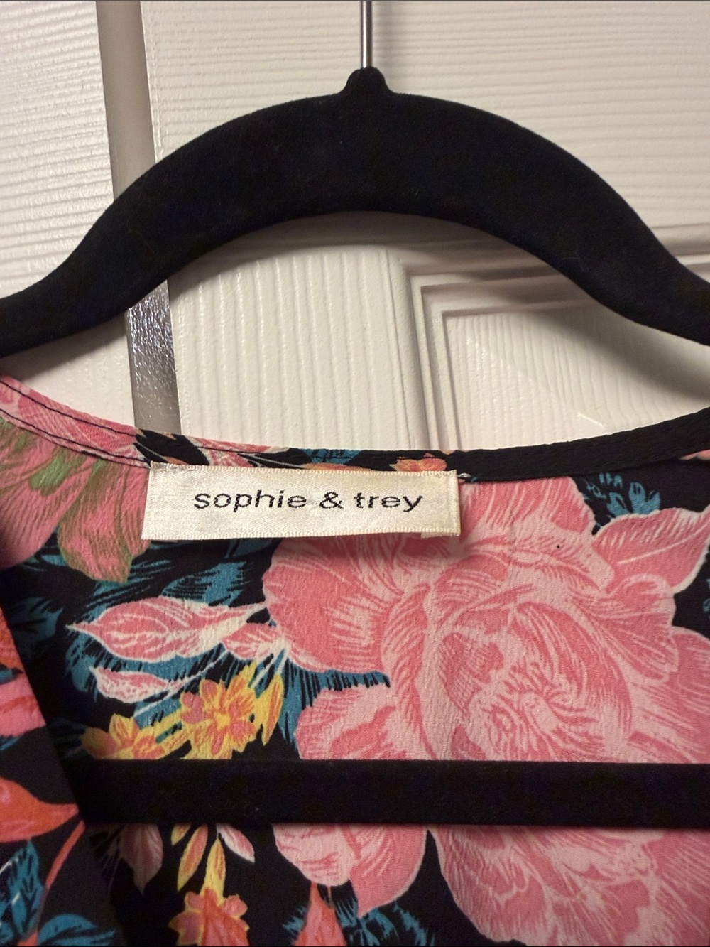 Floral Wrap Dress - Black Multi - Picture 2 of 4